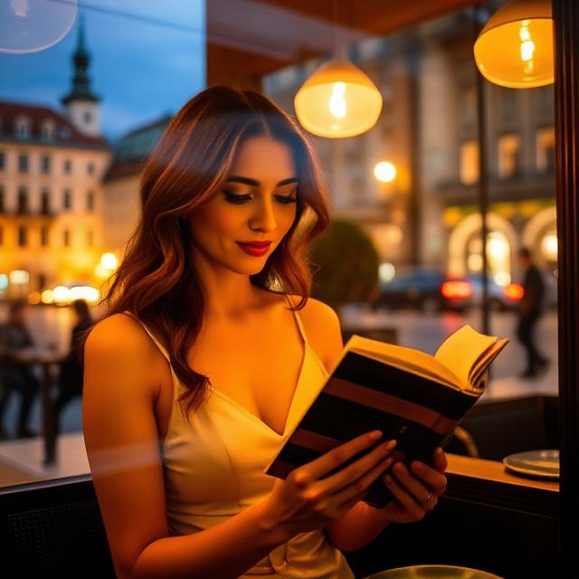 Čtení v pražské kavárně